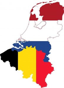 kaart van Nederland en België